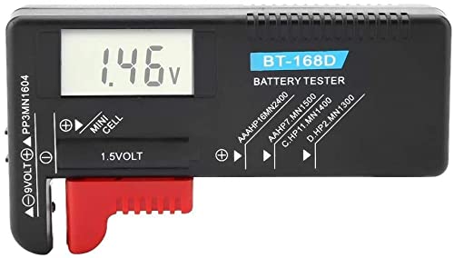 CAM2 BT-168D Digitaler Batterietester für AA, AAA, C, D, 9V, 1,5V & Knopfzellen - Einfache Bedienung & digitales Display