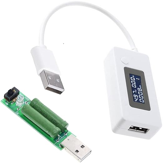 DAOKAI USB Leistungsmesser LCD-Digitalanzeige Voltmeter Amperemeter Tester für Powerbank, Telefon, Ladekopf