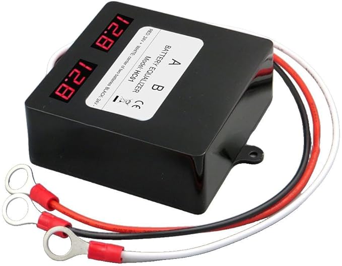 Hasaller Batterie-Equalizer 24V 48V mit LED-Display, Verpolungsschutz für Serienbatterien Ladung Entladung Balance Wartung HC01 – 6YZ5226R5T
