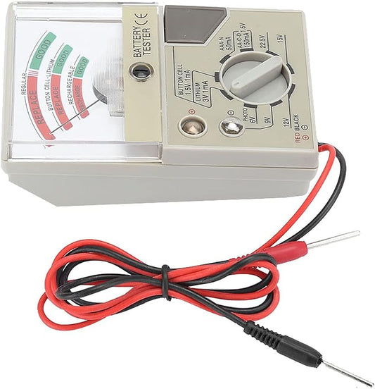 ZJchao Batterietester 2023 - Universal-Batterietester mit Digitalanzeige für Knopfzellen 9V & 1,5V, Lebensdauer-Checker für Uhrmacher & Werk