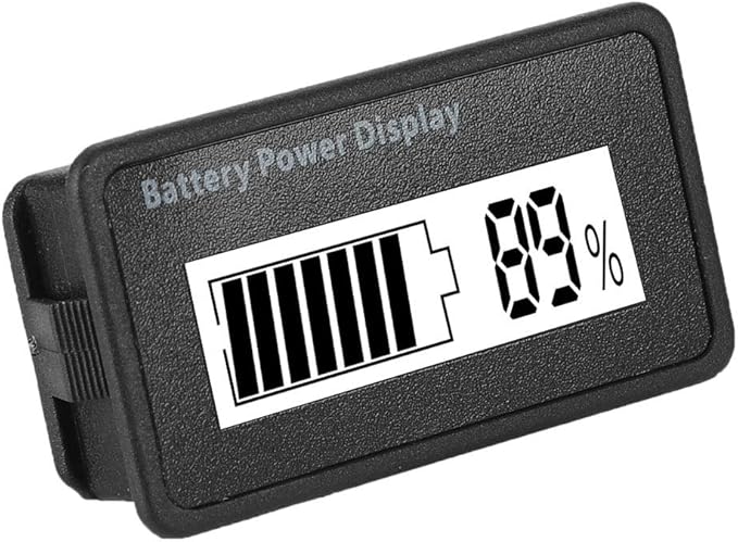 Garsent Batterietester 724942285577 LCD Kapazitätsanzeige 12V-48V Batteriestand Prozentsatz Temperatur Meter