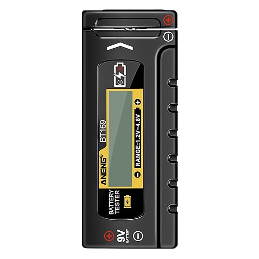 Ouuze Batterietester Digital Universal für AA AAA C D 9V Batterien LCD Display BT169 Modell 4562456