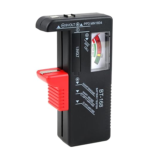 CAIHINIER Batterietester BT-168 für AAA/AA/C/D/9V/Knopfzellen - Universal Batterieprüfer ohne eigene Stromversorgung – 76N0-WJFY