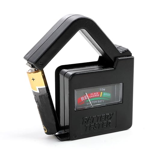 taiyuanjueshengshangmaoyouxiangongsi BT860 Batterietester für AAA, AA, C, D, N, 9V, 1,5V Knopfzellen mit Display, Schwarz