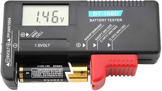 SEAFRONT BT-168D LCD Batterietester digital für AA/AAA/C/D/9V/1,5V Batterien - Universal Spannungsprüfer