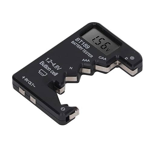 Dpofirs Batterietester Universal für C, AA, AAA, D, N, 9V, 6F22 Batterien mit digitaler Kapazitätsanzeige und kompaktem Design