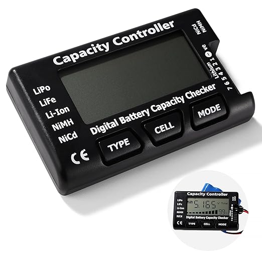 Lyeteung RC Cellmeter 7 Digitaler Batteriekapazitätsprüfer L046-01 für LiPo LiFe Li-Ion NiMH Nicd Akkus
