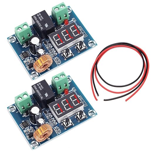 YOUMILE 2PCS Digitales Niederspannungs-Entladungsschutzmodul für 12-36V Lithiumbatterie mit LED-Anzeige & 20A Schutzschalter