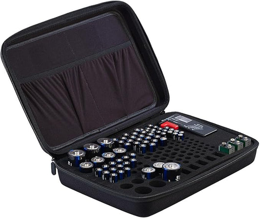 tka Köbele Akkutechnik Batteriebox 2023: Aufbewahrungstasche für 148 Batterien inklusive Batterie-Tester