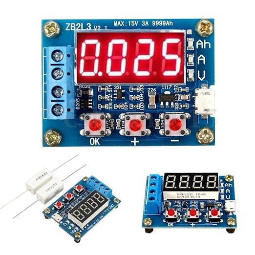 Hailege 18650 Batterietester für Li-Ionen & Blei-Akkus 1,5-12V Kapazitätsmessgerät Entladetester USB