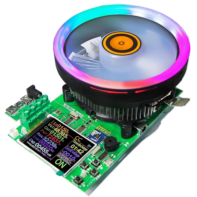 Vastarry 180W DC Elektronischer Lasttester USB mit Farbbildschirm, 4 Betriebsarten für Lithium-Batterie-Kapazitätstest – USB