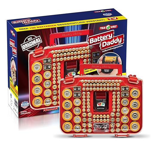 HSP Hanse Shopping GmbH Batterietester INKL – Batteriebox mit Tester für über 150 Batterien, kompakt & organisiert