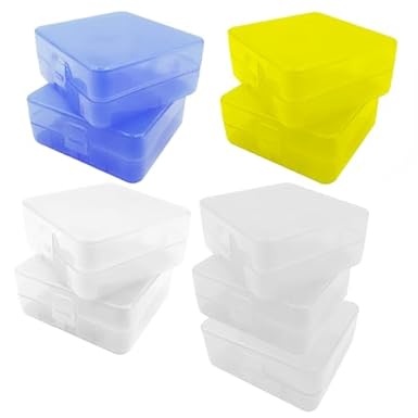 WYAN 9er-Set 26650 Batteriebox aus Kunststoff, transparente Aufbewahrungsbox für Batterien und Akkus – 22650