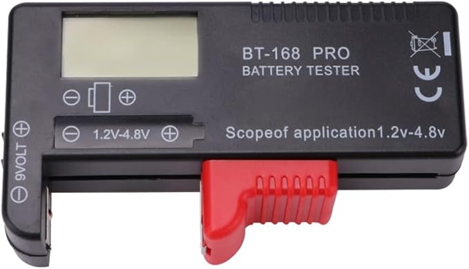 VooGenzek BT-168 PRO Digitaler Batterietester für AA, AAA, C, D, 9V, 1,5V, 18650, Knopfzellen