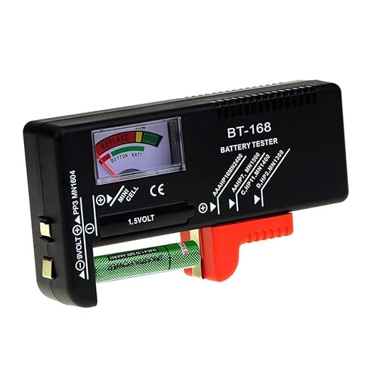 Gamefox BT-168 PRO Digitaler Batterietester für AAA C D 9V 1,5V 18650 Lithium Knopfzellen Spannungsprüfer Schwarz