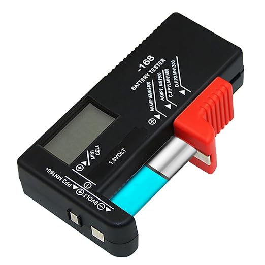 Huybaa ZX0051 Digitaler Batterietester für AA/AAA/C/D/9V/1,5V mit LCD-Display – Universalprüfer für Haushalt & Werkstatt