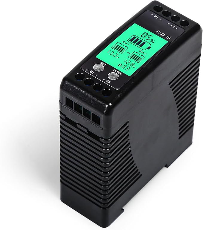 Ailao PLC-10 Batterie Balancer 24V Equalizer für Blei-Säure/Lithium/LiFePO4 mit LCD-Display, Serien-/Parallelschaltung