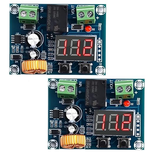 Heemol Batteriewächter DC12V-36V XH-M609 mit Unterspannungsschutz & automatischer Abschaltung für Lithium-Batterien (2 Stück)