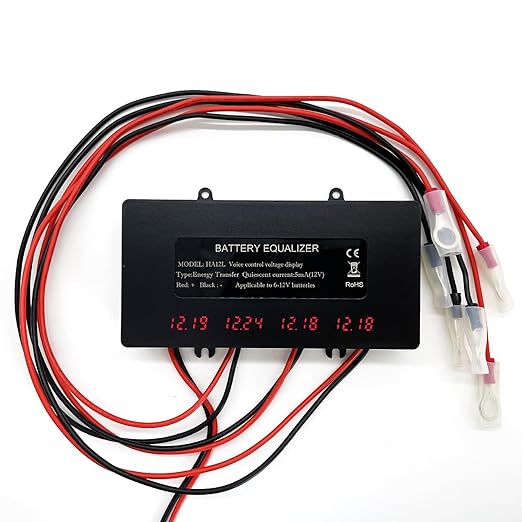 SiRyder HA12L Batterie-Equalizer 48V mit LED-Display für Lithium-, Blei- und andere Akkus, 12V Auto & Solar