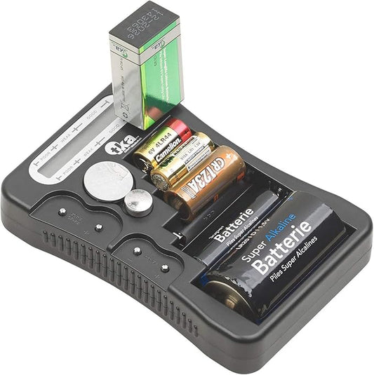 Nein Auslaufartikel (Produktion durch Köbele Akkutechnik TKA-001 Digitaler Profi-Batterietester mit LCD-Anzeige für alle gängigen Batterien und Knopfzellen