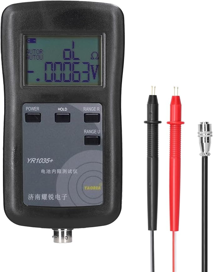 Mulcort YR1035 Batterietester für Lithium-Akkus, 4-Draht-AC-Messung, interner Widerstand bis 200 Ohm, 18650 & Elektrofahrzeuge – MLCE12430IT