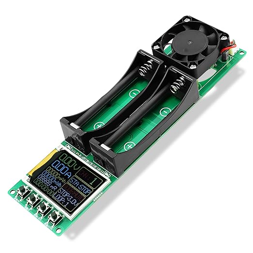 Heemol DC5V Batterietester Dual-Kanal mit LCD-Display für Lithiumbatterien - Kapazität, Spannung, Innenwiderstand