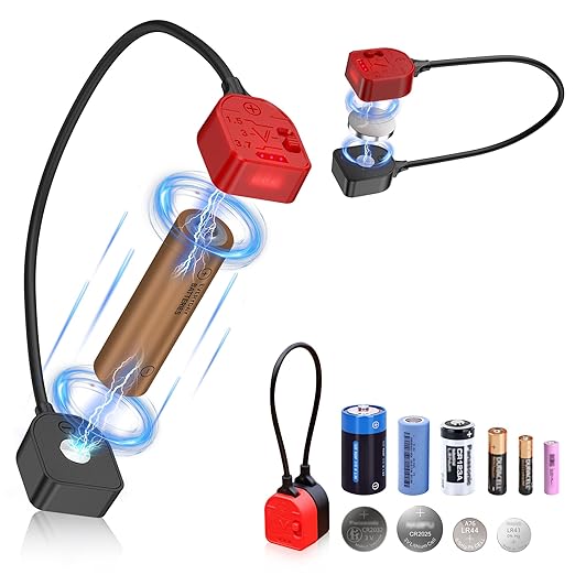 Jinjiacheng Photography Equipment Co.,Ltd. Jinjiacheng UKFBM Magnetischer Batterietester für AA/AAA/CR2032/CR2025/LR44/LR41/CR2450/CR2/CR123/CR1632 & mehr Haushaltsbatterien (2025)