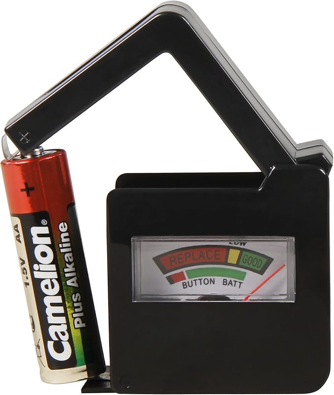 ETT Batterietester EL-BT 6 für AAA, AA, C, D, 9V Batterien | Schneller Batterie-Check für Haushalt und Büro – 4250967306820